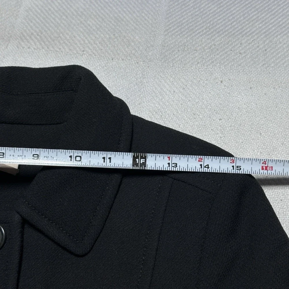 J Crew Wool Coat Womens Size 6 Petite‎ Black Peacoat Insulated Lined Vintage Y2K - Picture 12 of 16